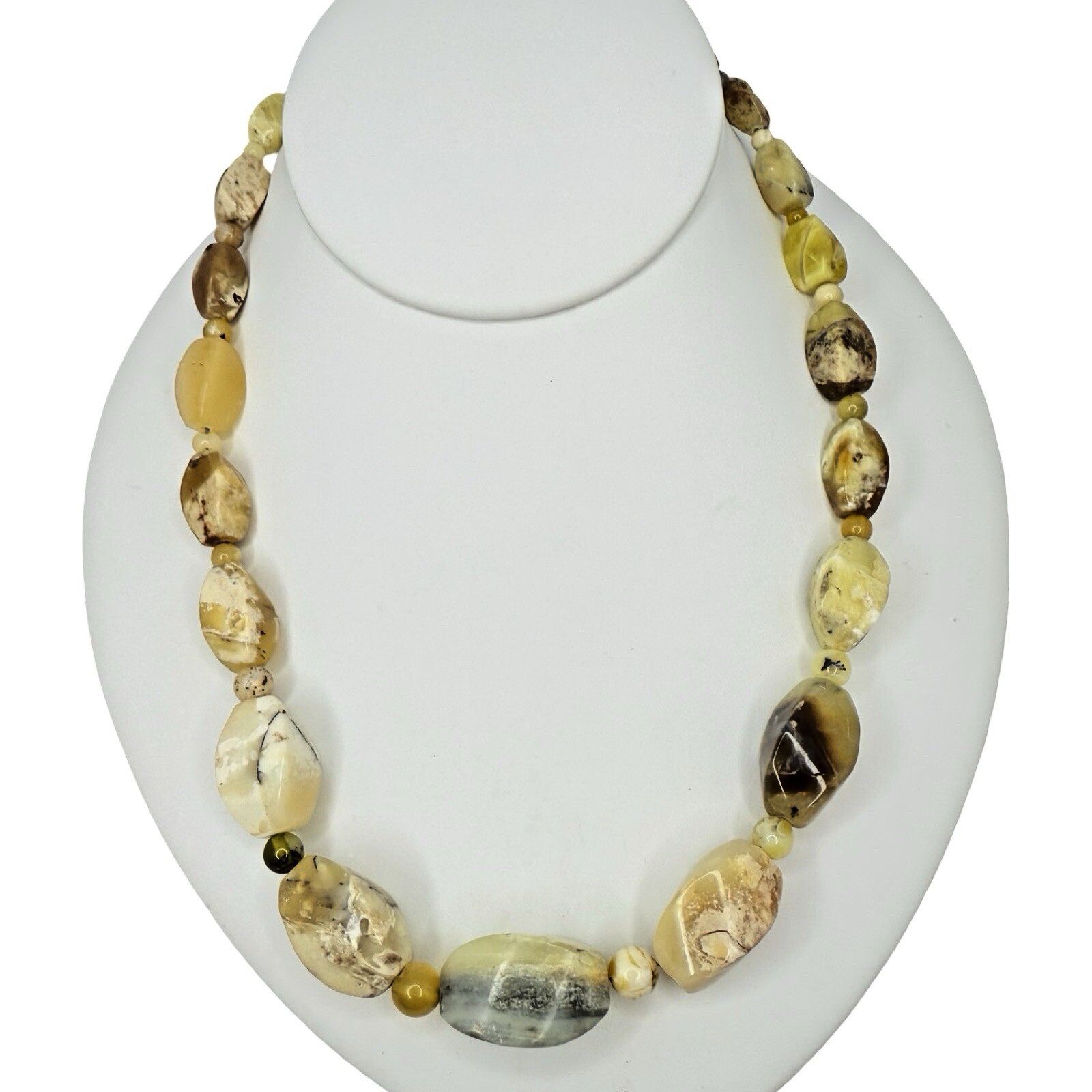 Jay King Dtr 925 Sterling Silver Speckled Yellow Agate Necklace 215 Adjustable 89$